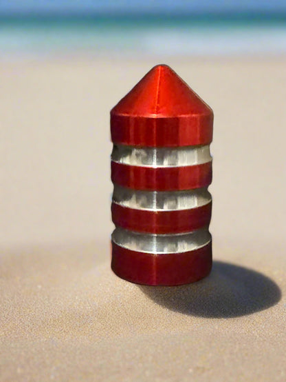 Marshin Whips Billet Magnetic Base Caps | Protective Dust Covers | Pair - Single / LOLLIPOP RED - whip accessories