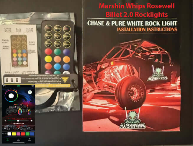 Marshin Whips Rosewell X-2 Billet Rocklights x8 (Kit) - Rock Lights