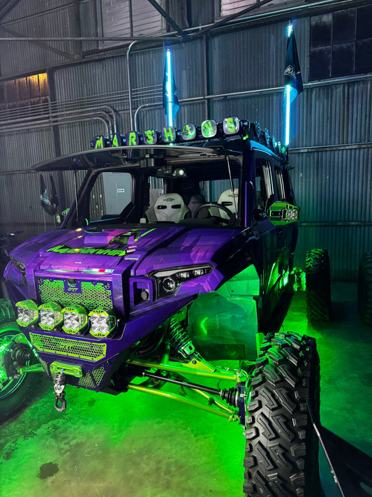 Marshin Whips Rosewell X-2 Billet Rocklights x8 (Kit) - Rock Lights