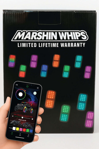 Marshin Whips Roswell X-2 Billet Rock Lights | 16 Pod Kit - Rock Lights