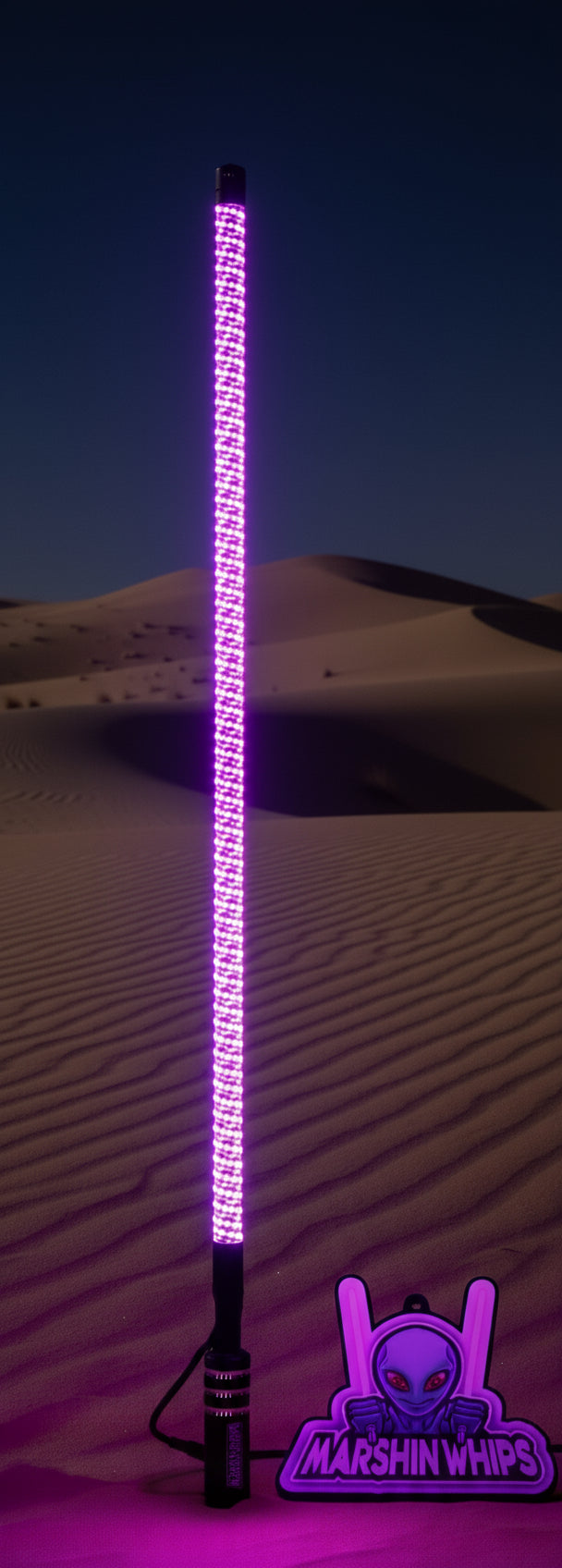 Marshin Whips V2 Black Out LED Whip | Single Stealth Off-Road Light - Whip
