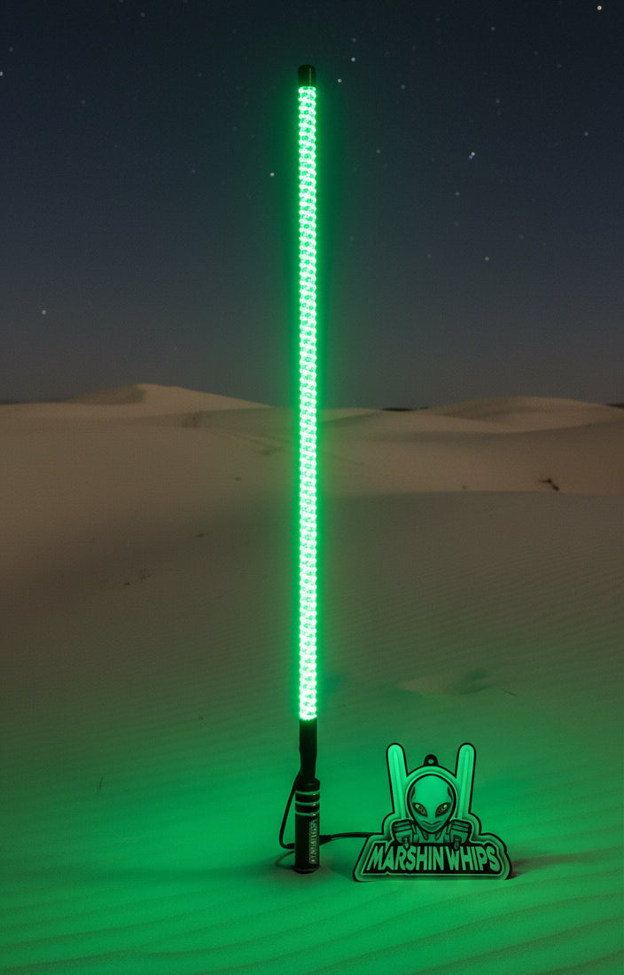 Marshin Whips V2 Black Out LED Whip | Single Stealth Off-Road Light - Whip