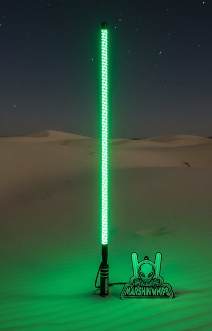 Marshin Whips V2 Black Out LED Whip | Single Stealth Off-Road Light - Whip