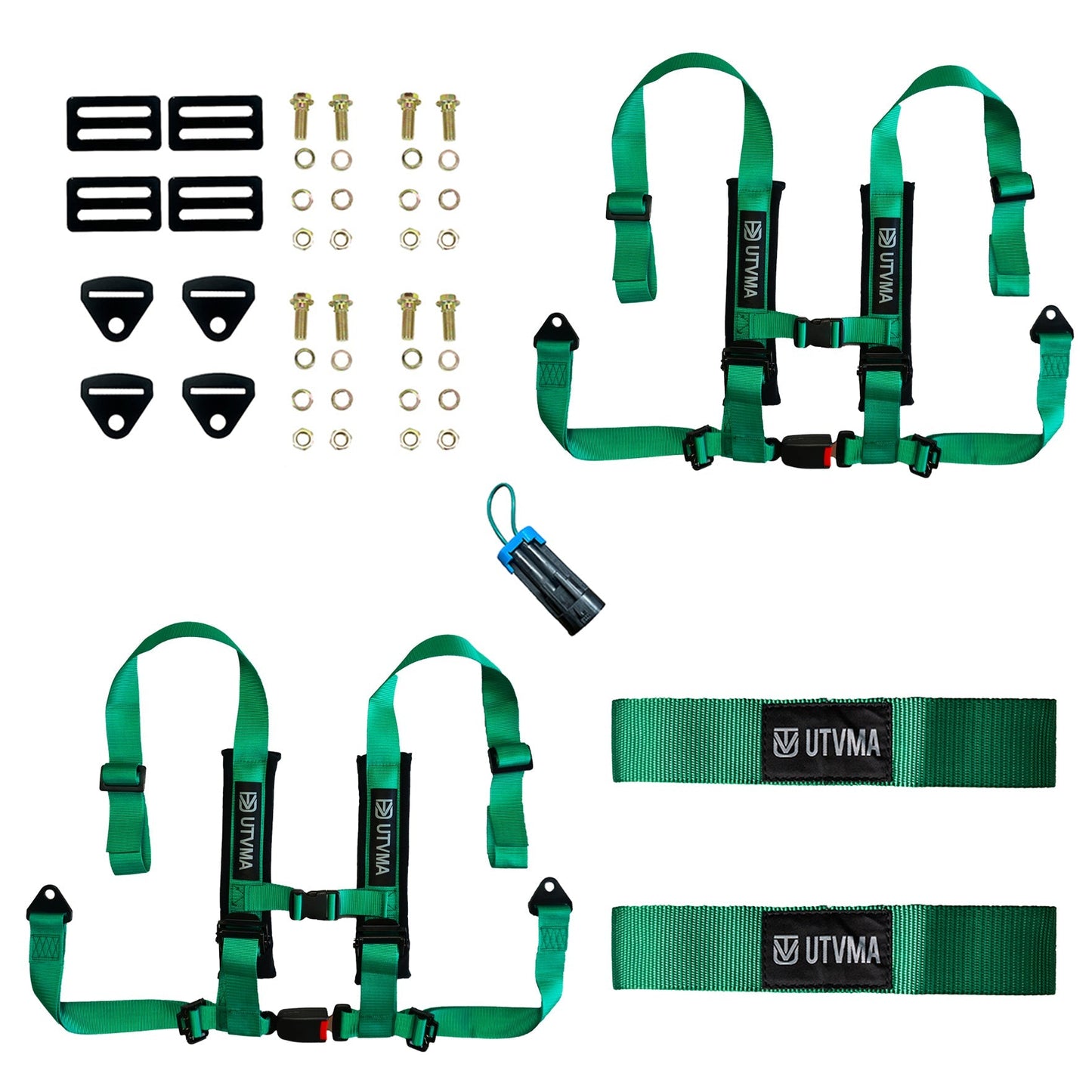 Maverick R Harness Kit (2024+) - 2 Seats / Green - Harness