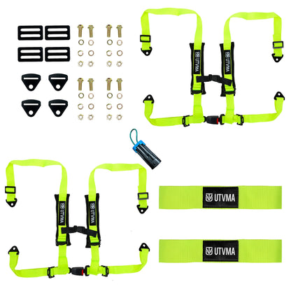 Maverick R Harness Kit (2024+) - 2 Seats / Neon Lime - Harness