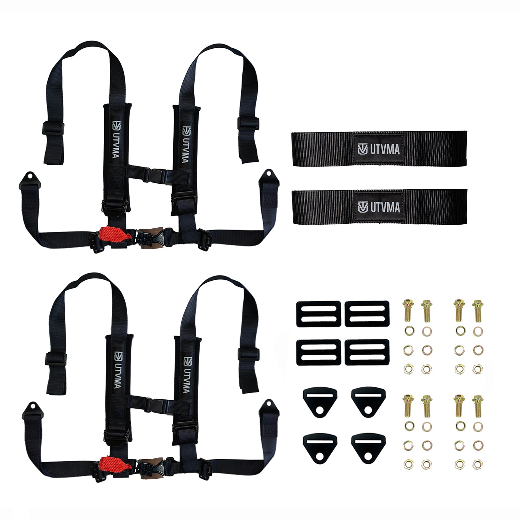 Maverick R Harness Kit (2024+) - 2 Seats / Offroad Buckle Black - Harness