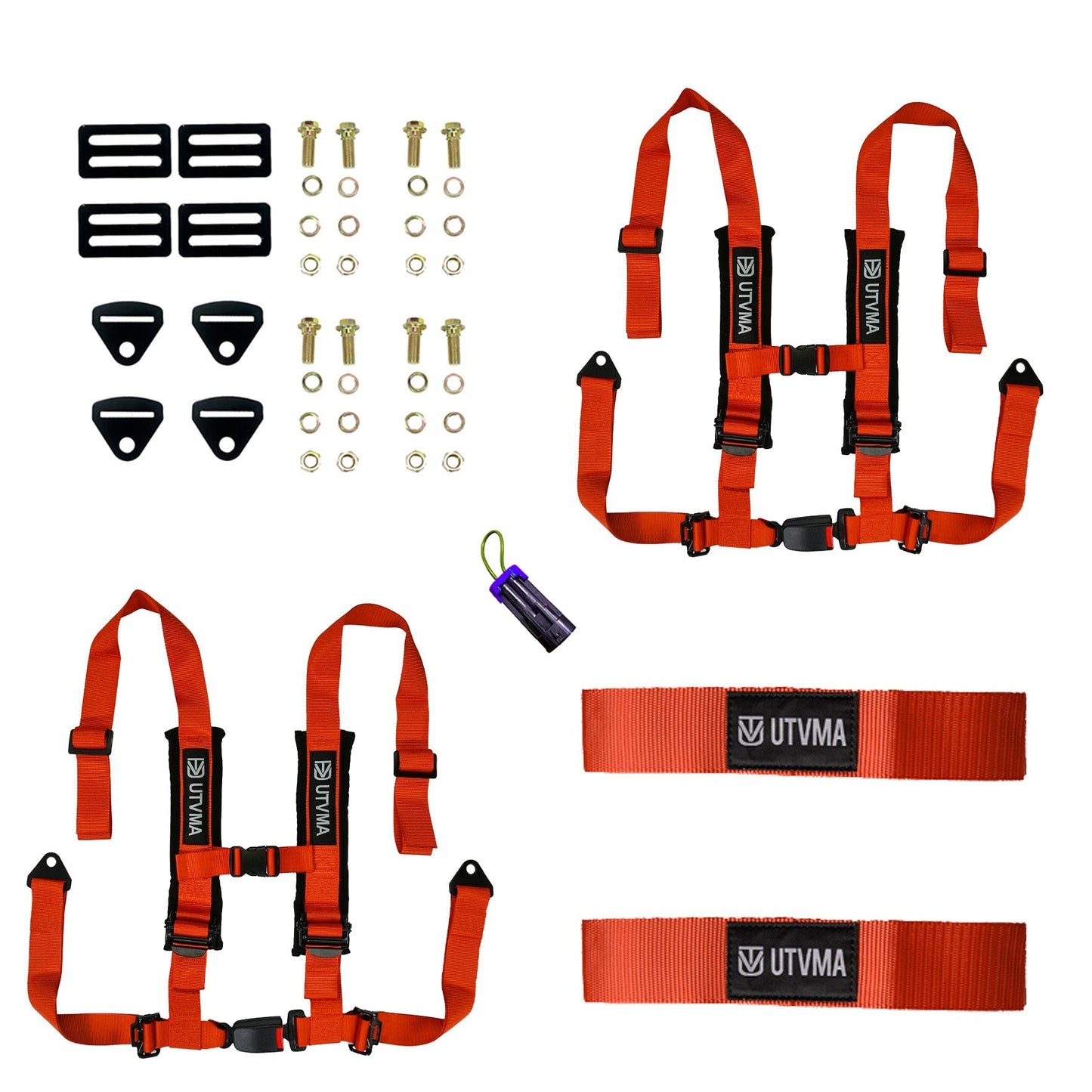 Maverick R Harness Kit (2024+) - 2 Seats / Orange - Harness