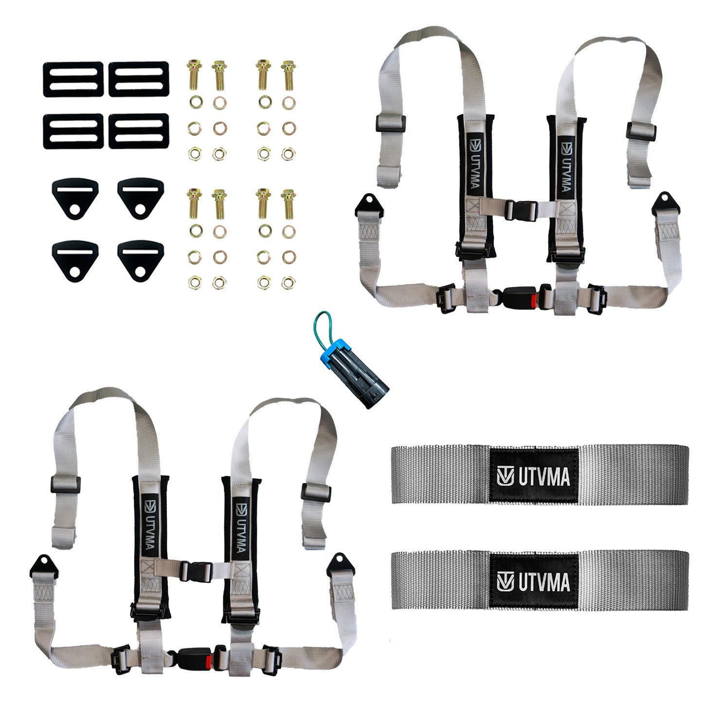 Maverick R Harness Kit (2024+) - 2 Seats / Silver - Harness