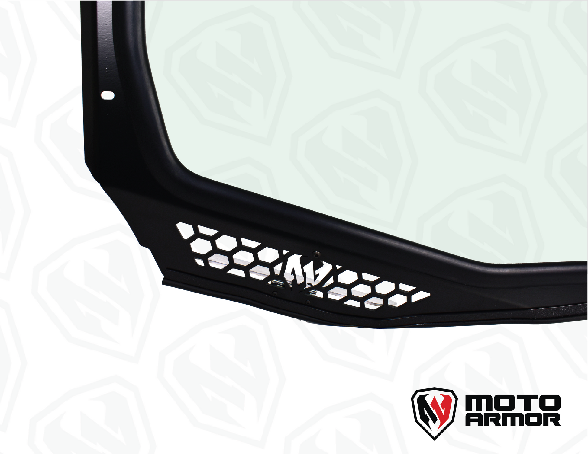 Maverick ’R’ Vented Glass Windshield with Wipers - Glass Front Windshield