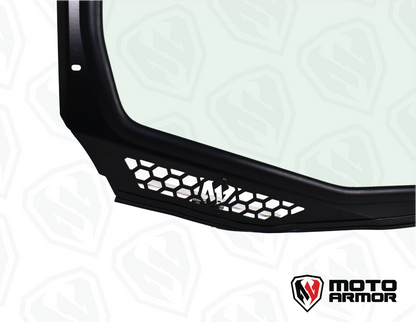 Maverick ’R’ Vented Glass Windshield with Wipers - Glass Front Windshield