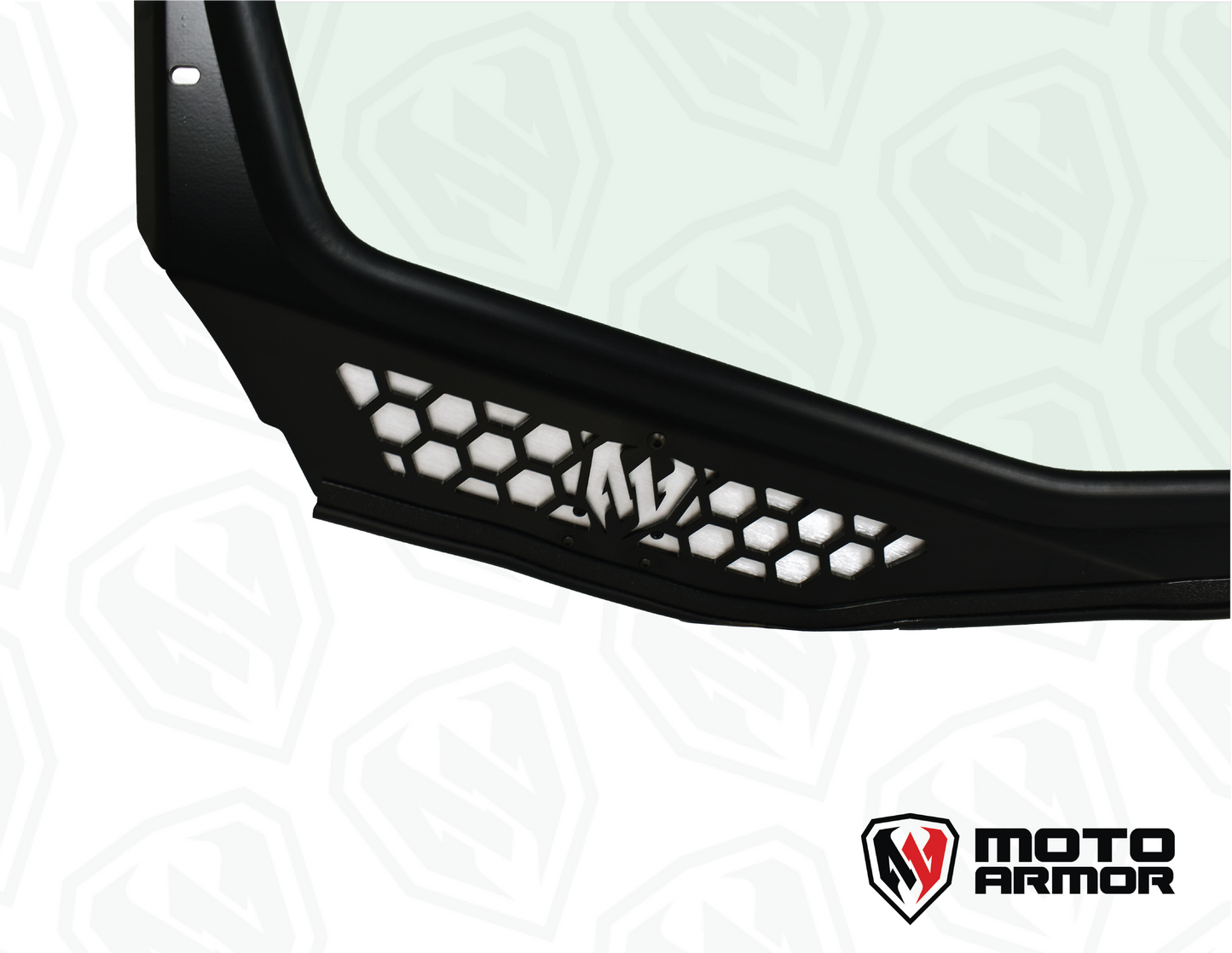 Maverick ’R’ Vented Glass Windshield with Wipers - Glass Front Windshield