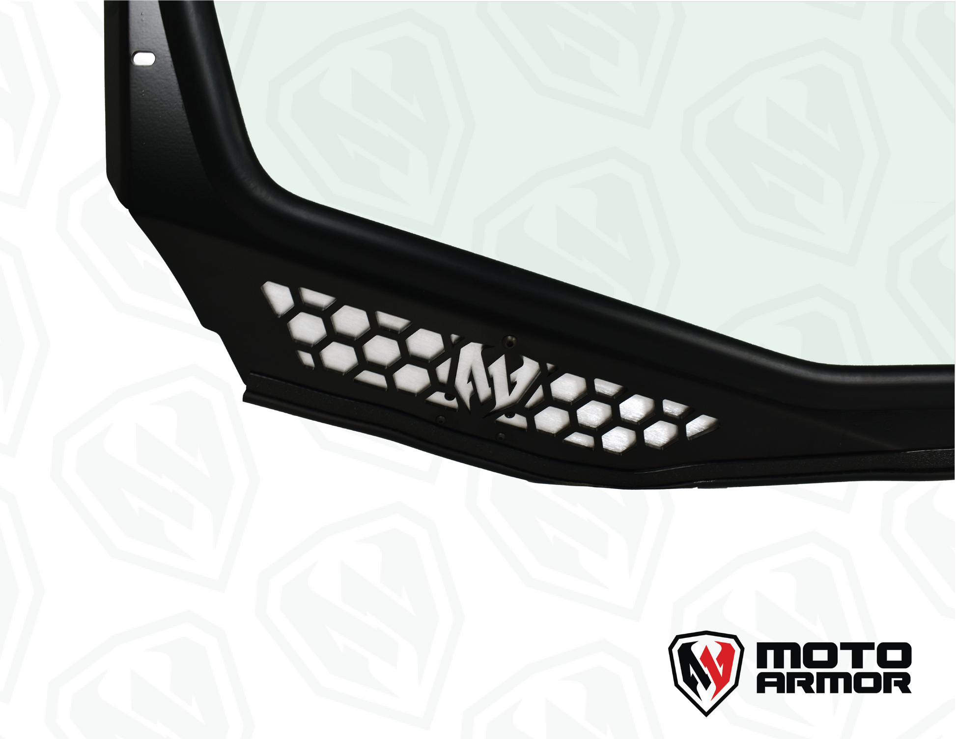 Maverick ’R’ Vented Glass Windshield with Wipers - Glass Front Windshield