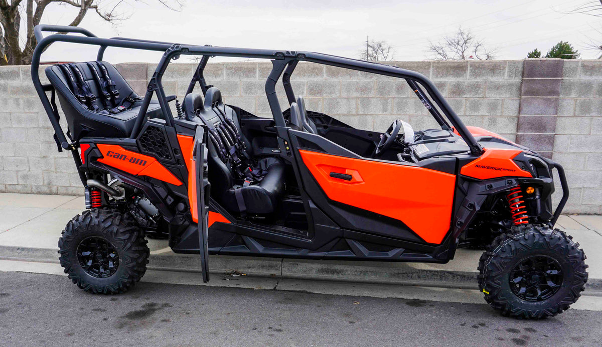 Maverick Sport / Maverick Sport Max Rear Bench and Roll Cage Kit (2018-2026) - Backseat and Roll Cage