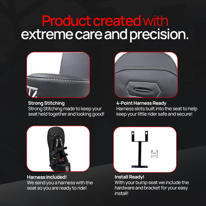 Maverick X3 and X3 Max Front/Rear Bump Seat (2017+) - Bump Seat