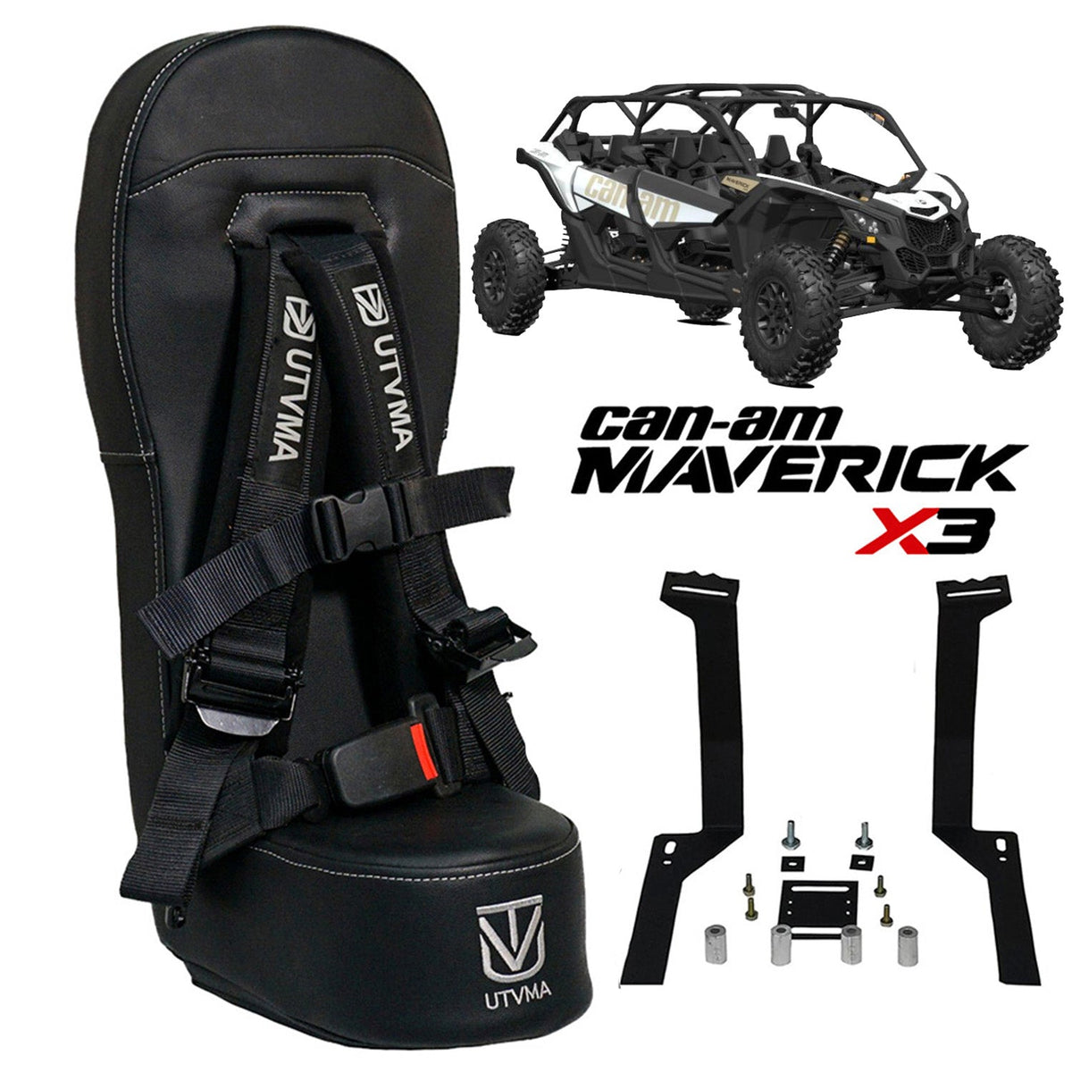 Maverick X3 and X3 Max Front/Rear Bump Seat (2017+) - Bump Seat