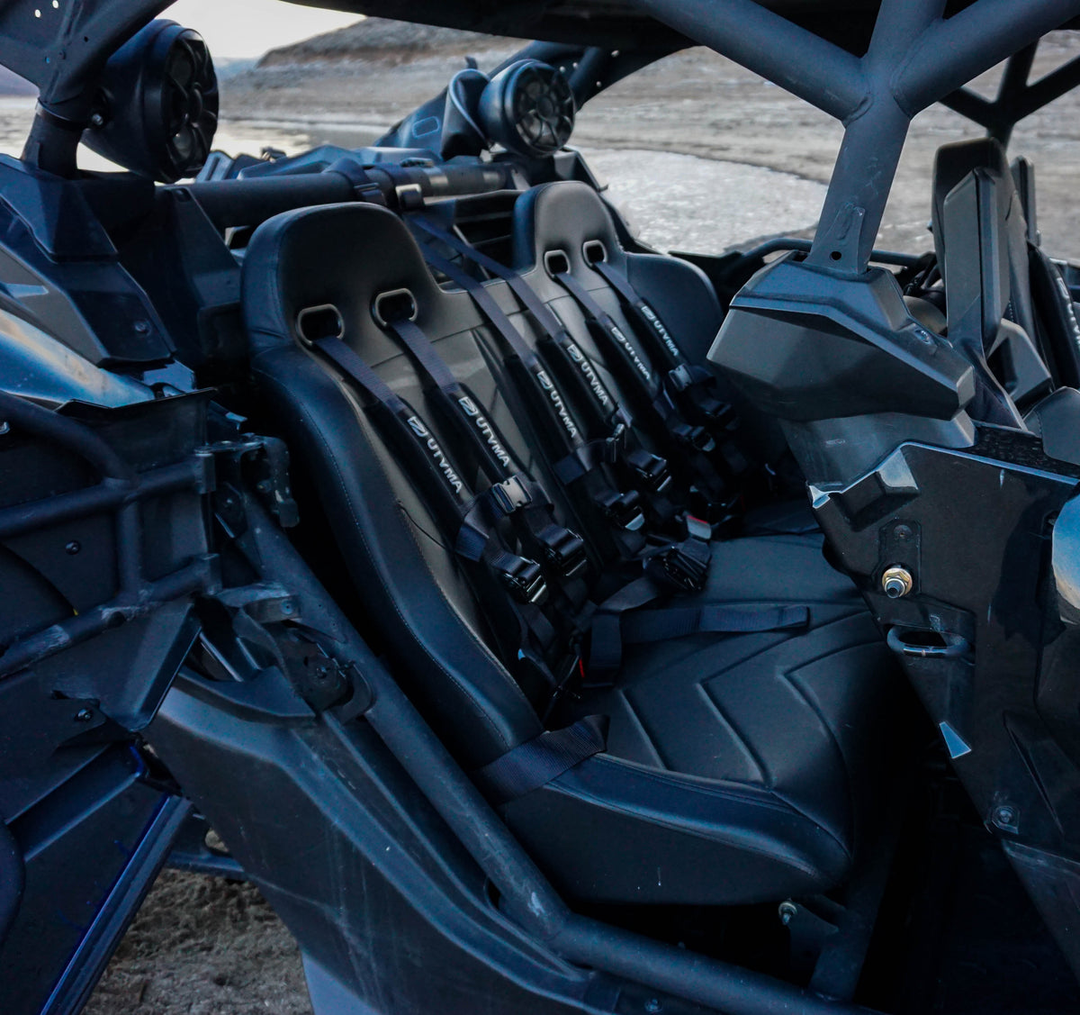 Maverick X3 Rear Bench Seat W Harnesses (2017+) - Bench Seat