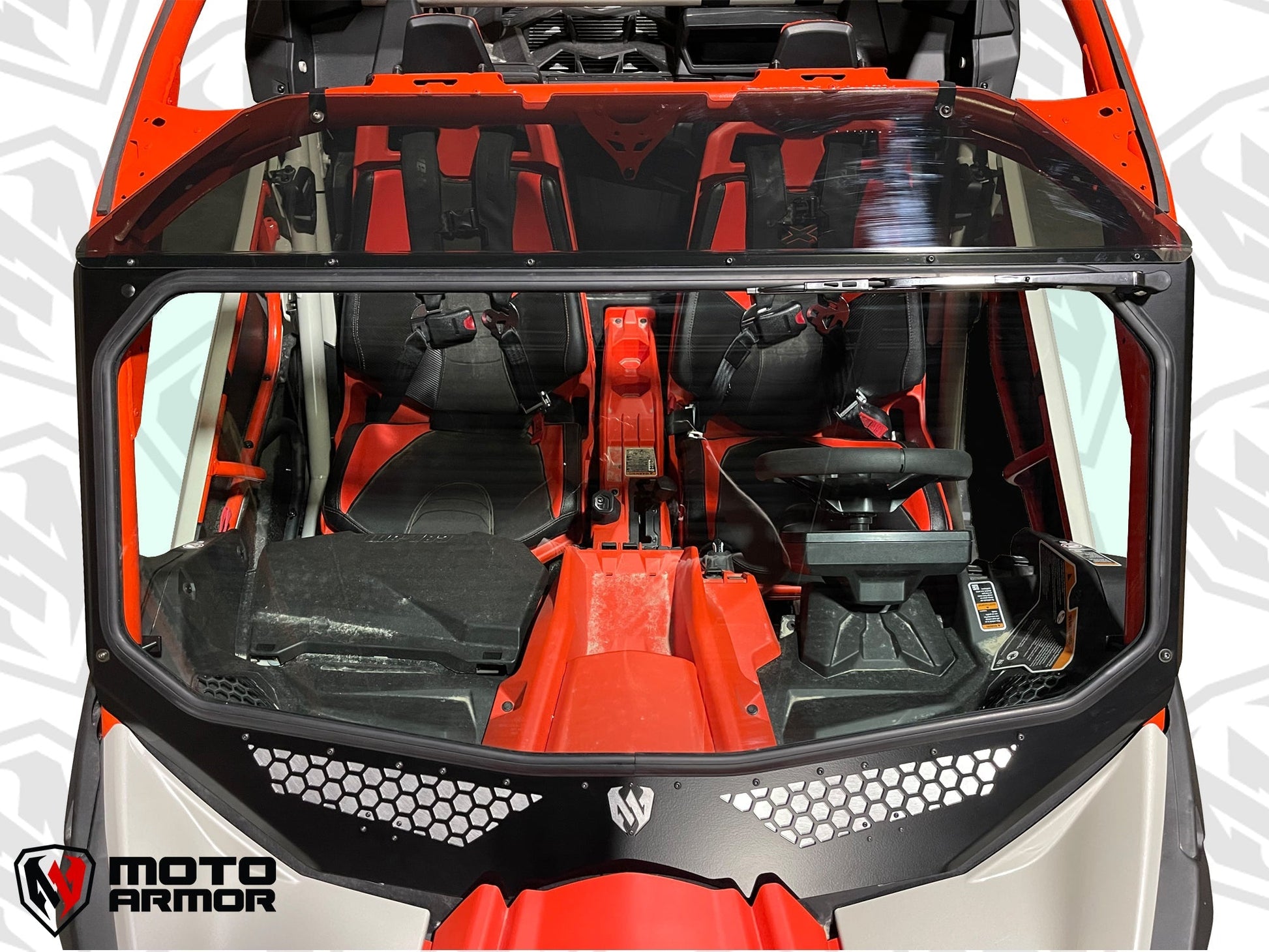 Maverick X3 Vented Full Glass Windshield - Glass Front Windshield