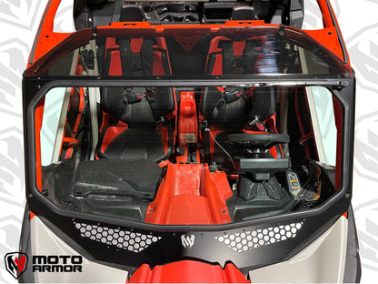 Maverick X3 Vented Full Glass Windshield - Glass Front Windshield
