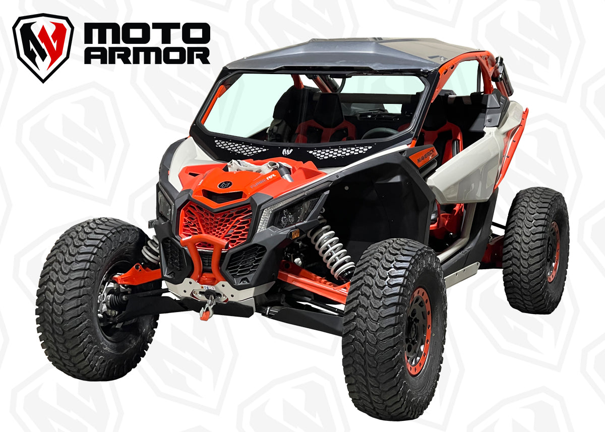Maverick X3 Vented Full Glass Windshield - Glass Front Windshield