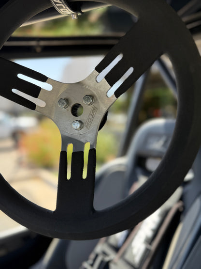 MOJAB 13’’ Aluminum Steering Wheel – 3-Bolt Pattern - Extended coating spokes - Steering Wheel