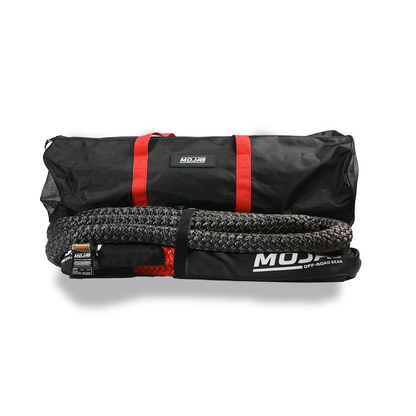 MOJAB 2” x 30’ Extreme-Duty Kinetic Recovery Rope - Black - Towing