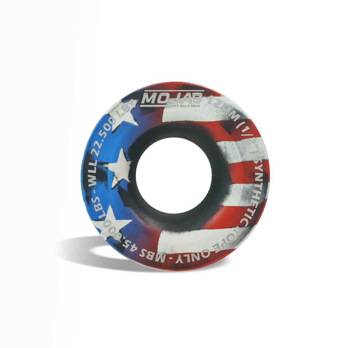 MOJAB 3.8’’ Aluminum Snatch Ring - American Flag - Snatch ring