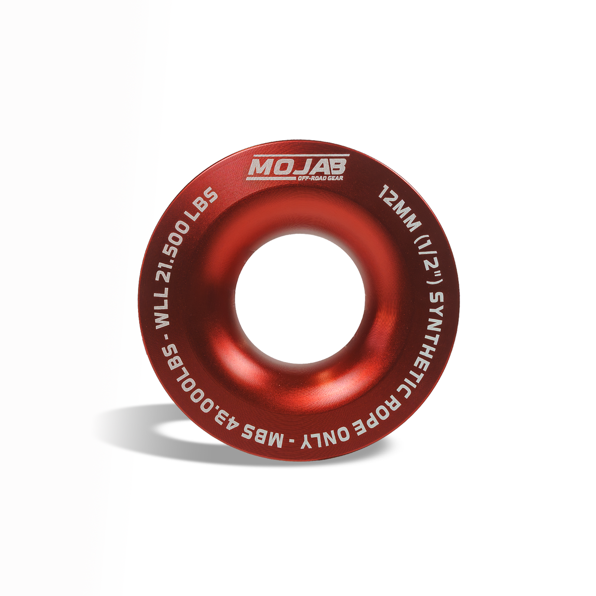 MOJAB 3.8’’ Aluminum Snatch Ring - Red - Snatch ring