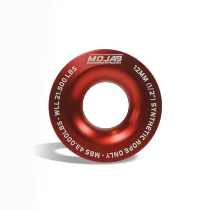 MOJAB 3.8’’ Aluminum Snatch Ring - Red - Snatch ring