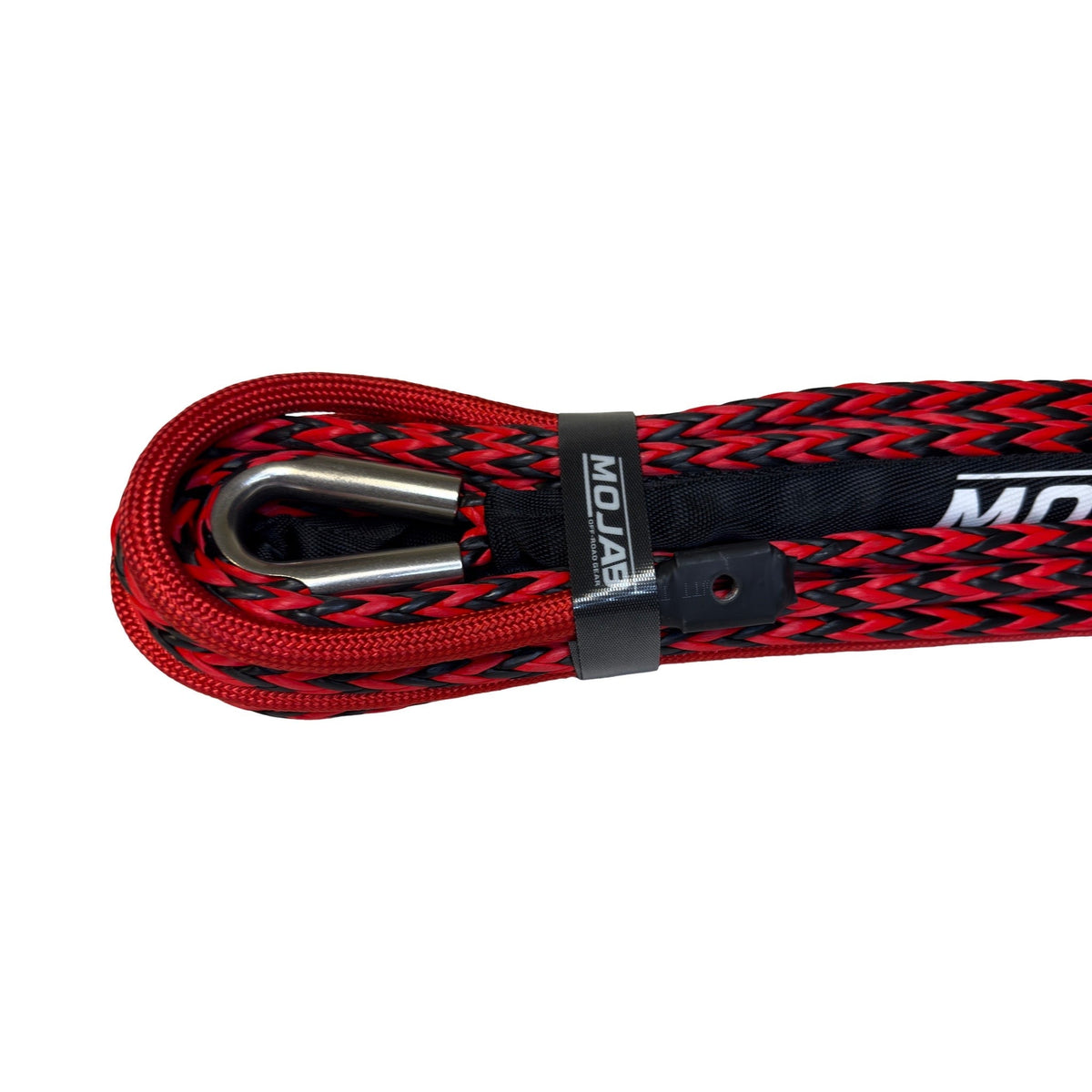 MOJAB 3/8” x 62’ Synthetic Winch Line-Red/Black - Winch
