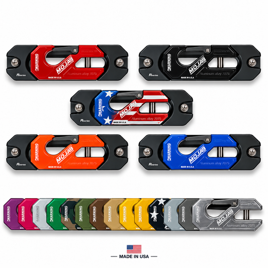 MOJAB Aluminum Recessed Winch Shackle with Fairlead Kit - Winch Shackle