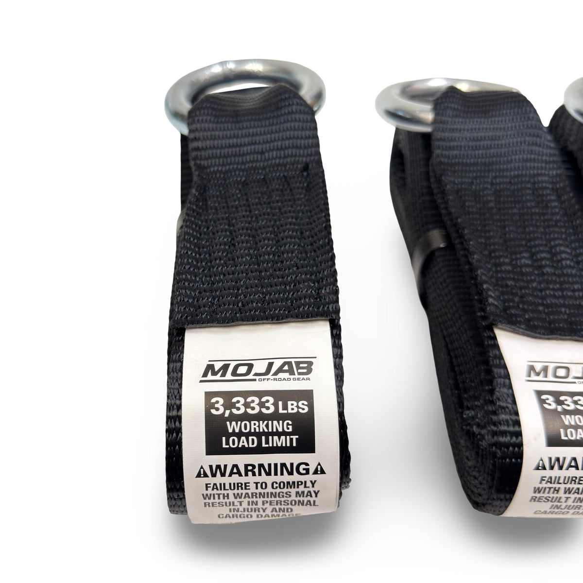 MOJAB LassoLock Heavy-Duty Tire Tie Down Kit – 2” × 12’ (Set of 4) - Tie Downs