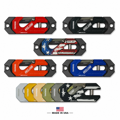 MOJAB UTV/SXS Aluminum Recessed Winch Shackle with Fairlead Kit - Winch Shackle