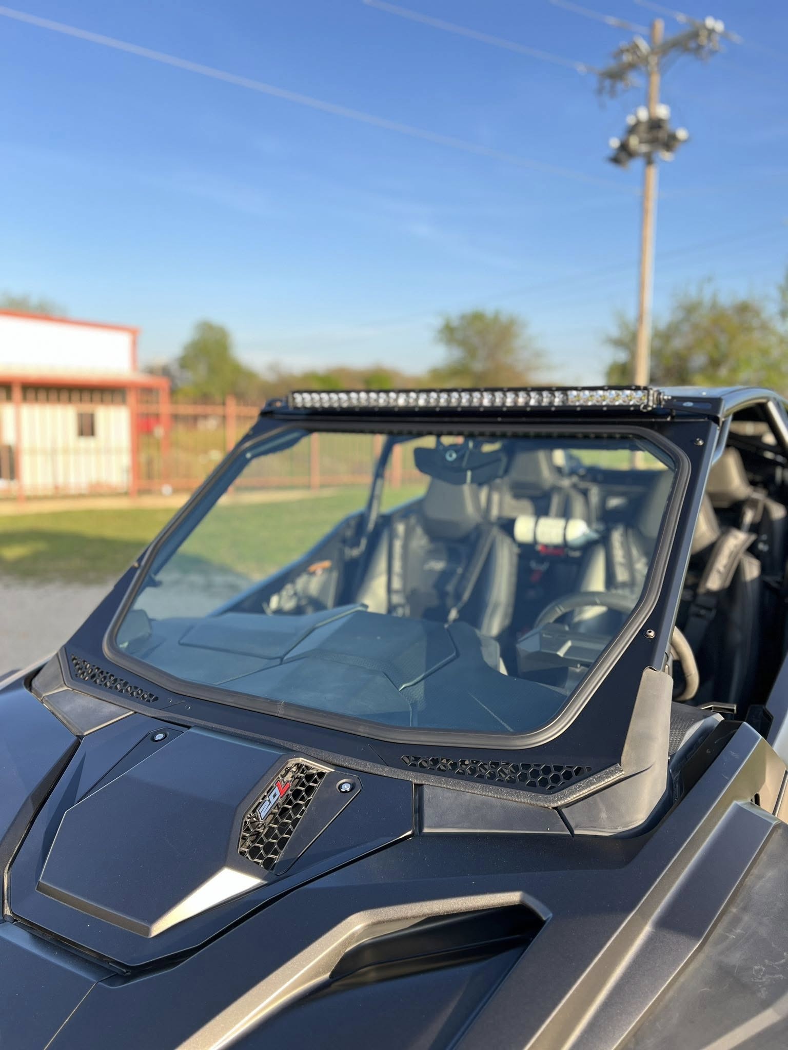 Moto Armor ABF Fabrication 2025+ Pro Series Full Glass Windshield - Glass Front Windshield