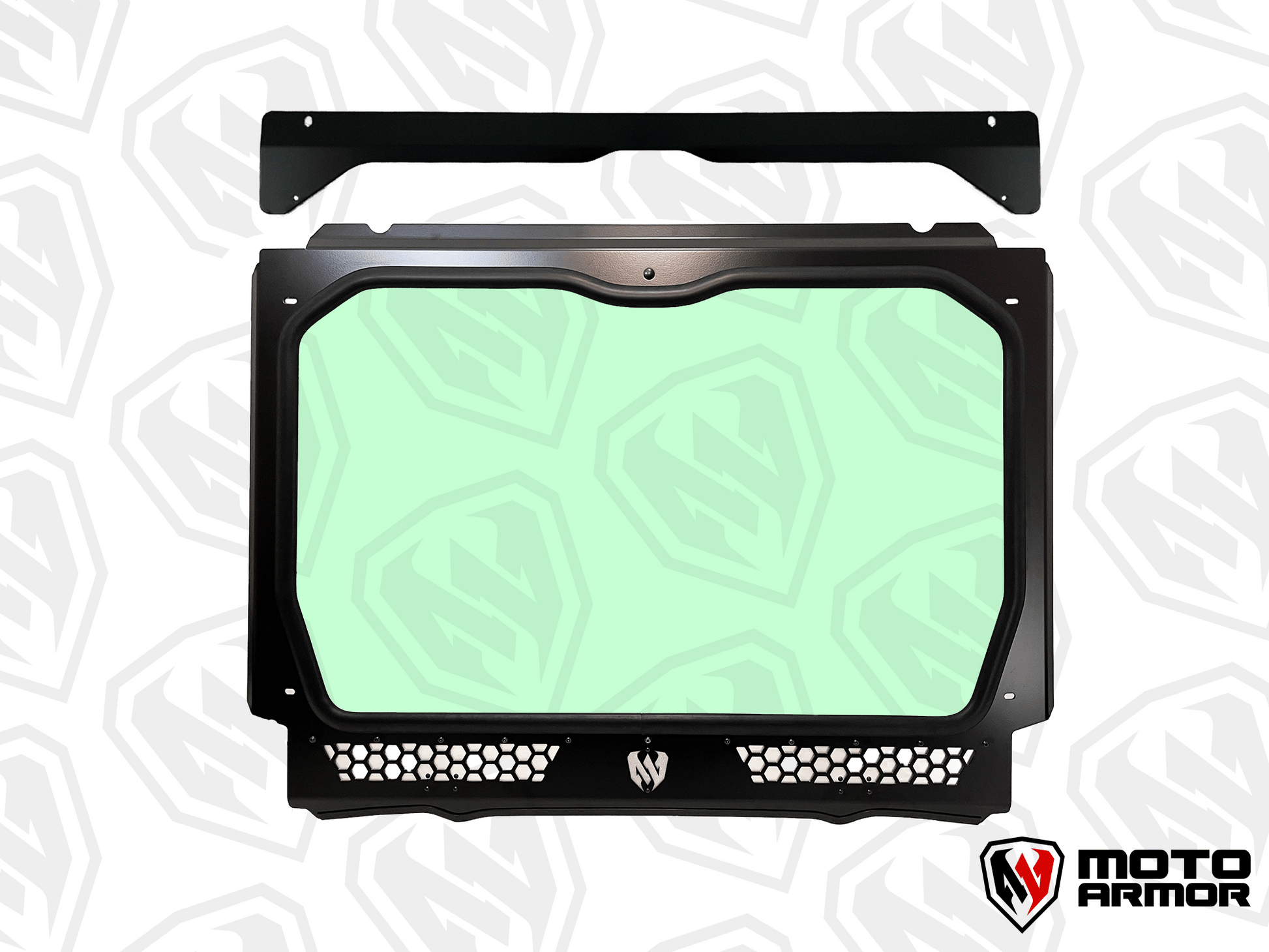 Moto Armor Pro R 4 Seat Full Glass Windshield - Glass Front Windshield