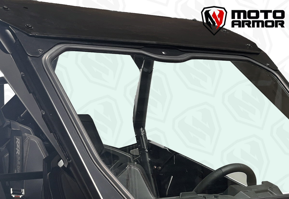 Moto Armor Pro R 4 Seat MAX Glass Windshield - Glass Front Windshield