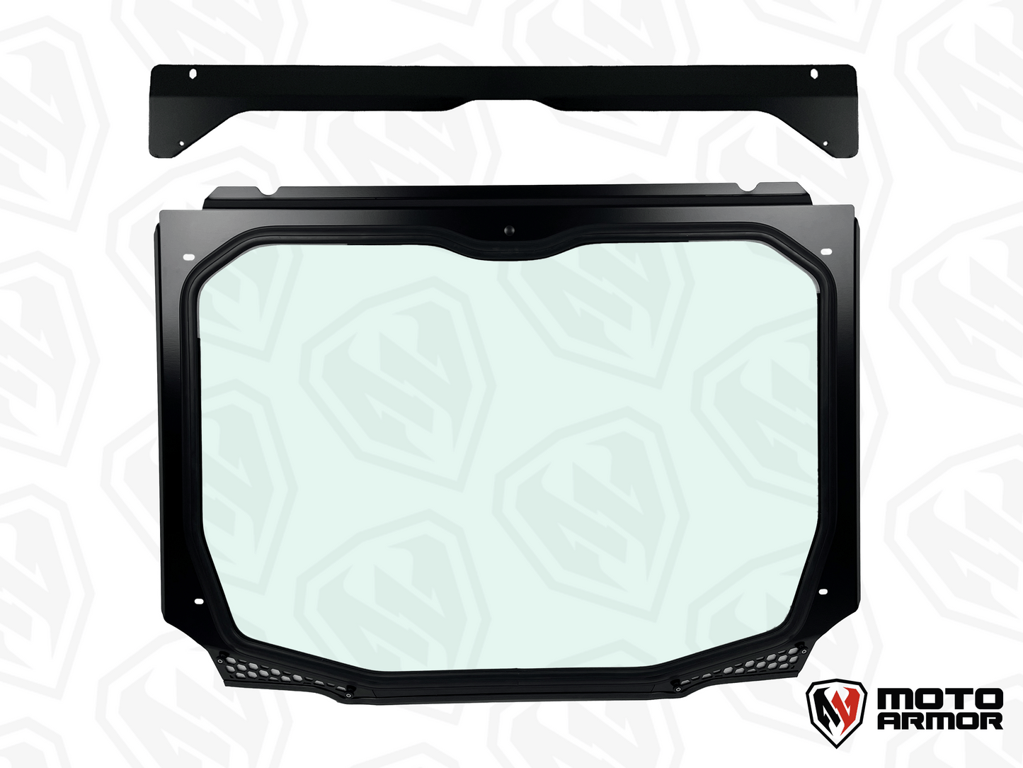 Moto Armor Pro R 4 Seat MAX Glass Windshield - Glass Front Windshield