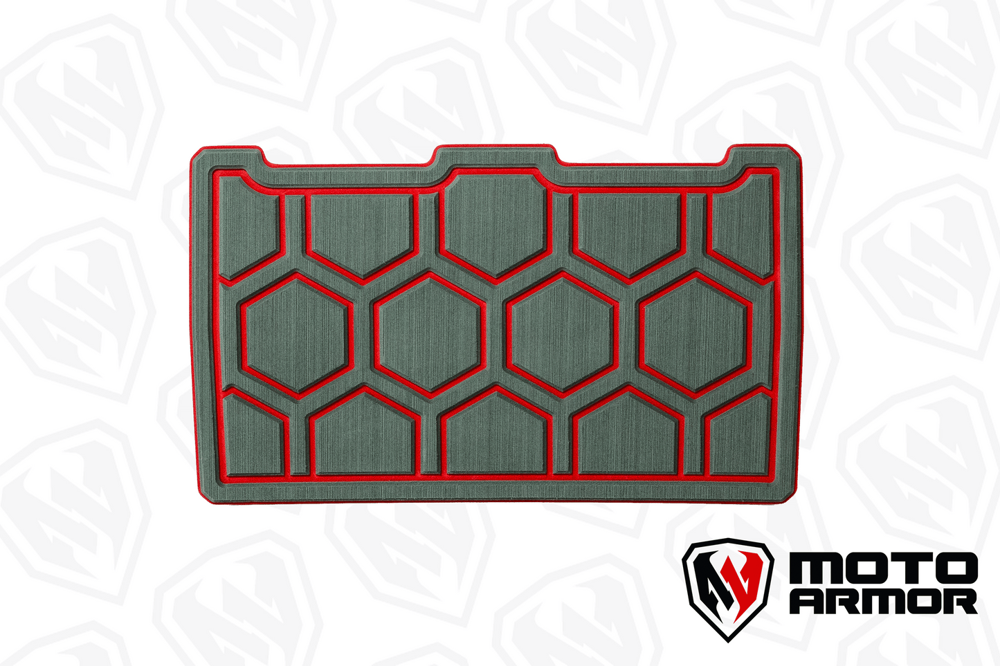 Moto Armor RZR 4 Seat Interior Door Liner - Gray with Red Lines / Self Installed - Doors