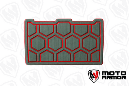 Moto Armor RZR 4 Seat Interior Door Liner - Gray with Red Lines / Self Installed - Doors
