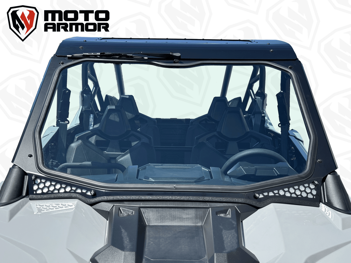 Moto Armor RZR PRO Max Visibility Full Glass Windshield - Glass Front Windshield