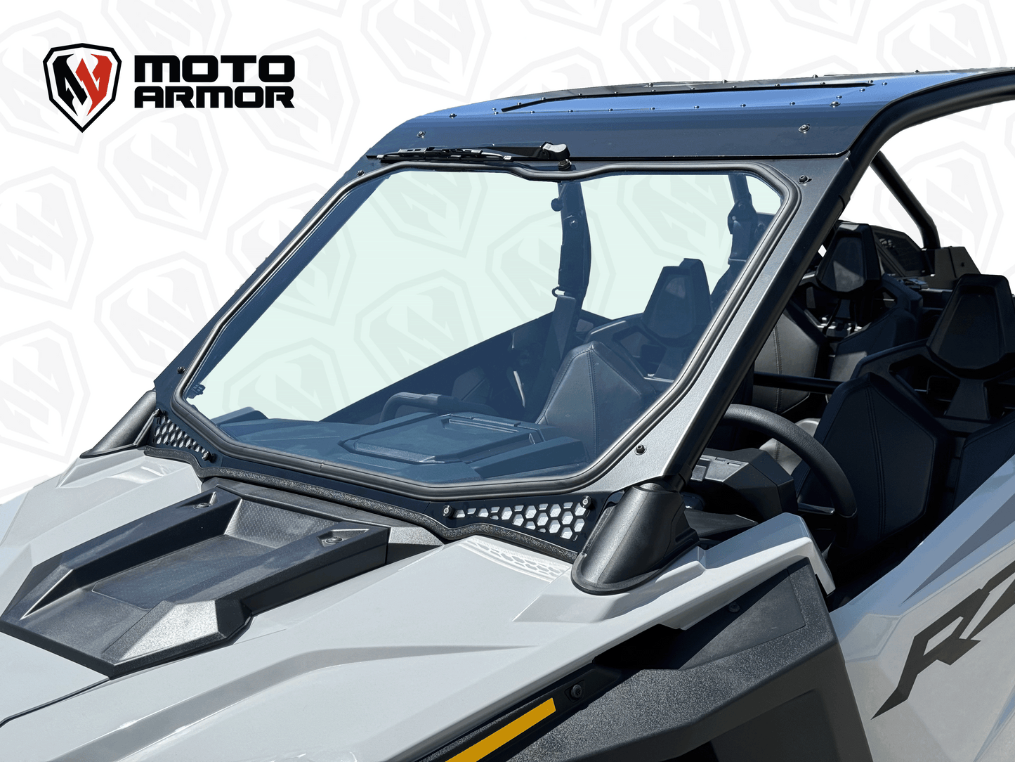 Moto Armor RZR PRO Max Visibility Full Glass Windshield - Glass Front Windshield