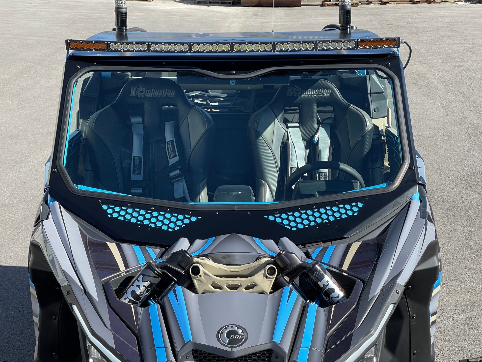 Moto Armor VOODOO X3 Full Glass Windshield - Glass Front Windshield