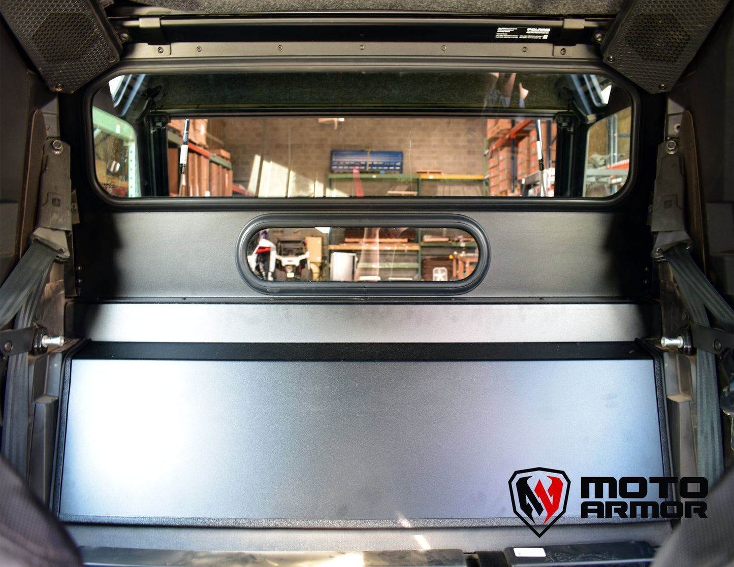 Moto Armor Xpedition Mid Glass Window Panel - Glass Rear Windshield