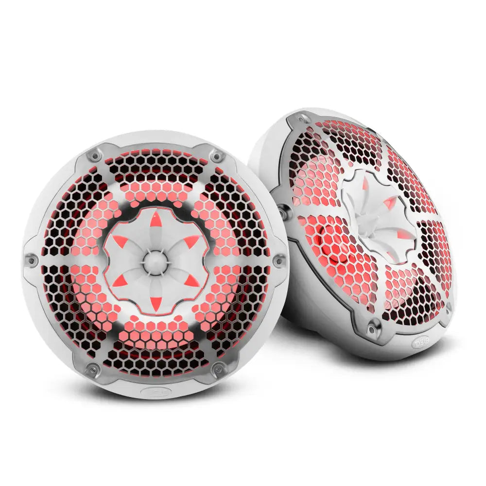 NXL 10’’ 2-Way Coaxial Marine Speaker With LED RGB Lights 200 Watts Rms 4-Ohm -White