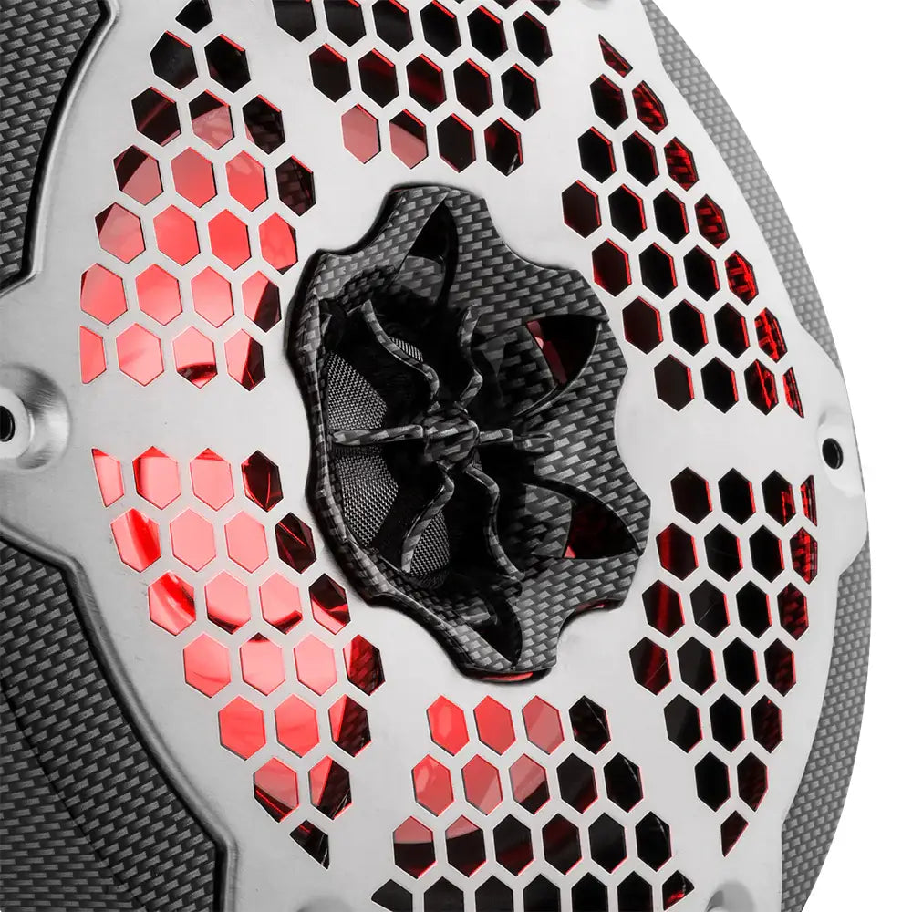 NXL 6.5’’ 2-Way Coaxial Marine Speaker With LED RGB Lights 100 Watts Rms 4-Ohm -Black Carbon Fiber
