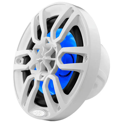 NXL 6.5’’ 2-Way Coaxial Marine Speaker With LED RGB Lights 100 Watts Rms 4-Ohm -White