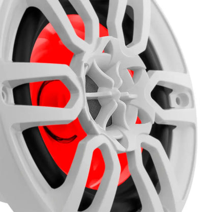NXL 6.5’’ 2-Way Coaxial Marine Speaker With LED RGB Lights 100 Watts Rms 4-Ohm -White