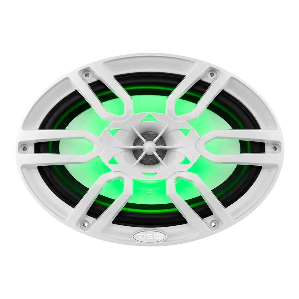 NXL 6x9’’ 2-Way Coaxial Marine Speaker With LED RGB Lights 125 Watts Rms 4-Ohm -White