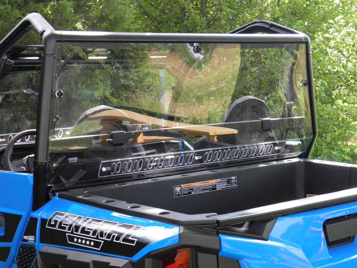 Polaris General - 1 Pc Lexan Back Panel w/Vent Option - Windshields