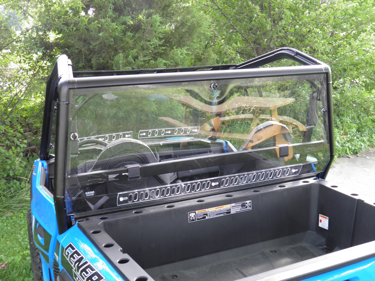 Polaris General - 1 Pc Lexan Back Panel w/Vent Option - Windshields