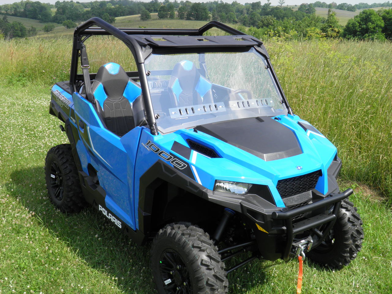 Polaris General - 1 Pc Scratch-Resistant Windshield w/Vent Option - Windshields